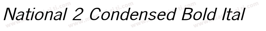 National 2 Condensed Bold Italic字体转换